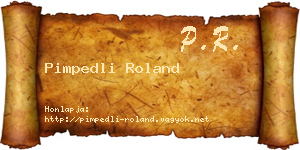 Pimpedli Roland névjegykártya